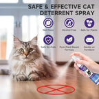 Cat Deterrent Spray, 6.76 FL Oz Natural Cat Repellent Spray Indoor & Outdoor, Anti-Scratch Training Aid for Furniture, Sofas, Rugs, Curtains, Plants - Non-Toxic, Alcohol-Free Formula