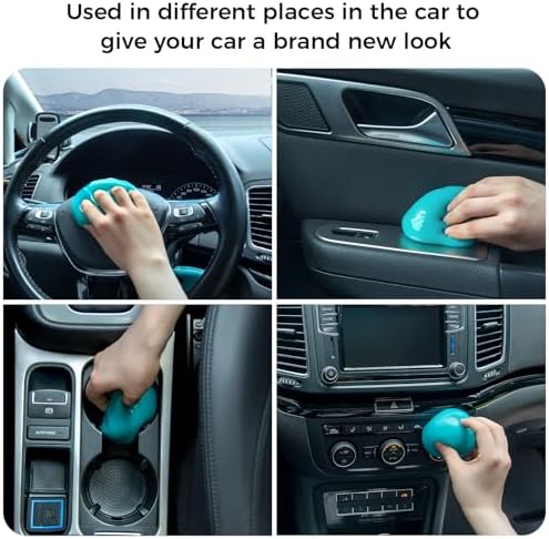COLORCORAL 2Pack Cleaning Gel Universal Dust Cleaner for Car Vent Keyboard Cleaning Detailing Slime Putty Cleaning Kit Car Accessories, Gifts for Adults Men Women Kids Teens