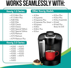 12-Pack KEURIG Filter Replacement - Water Filters for Keurig 2.0 Coffee Maker and Ninja DualBrew Brewer by PureHQ - Universal Fit K-Classic, K Supreme, K-Slim, K-Duo, K-Express - Charcoal Cartridges