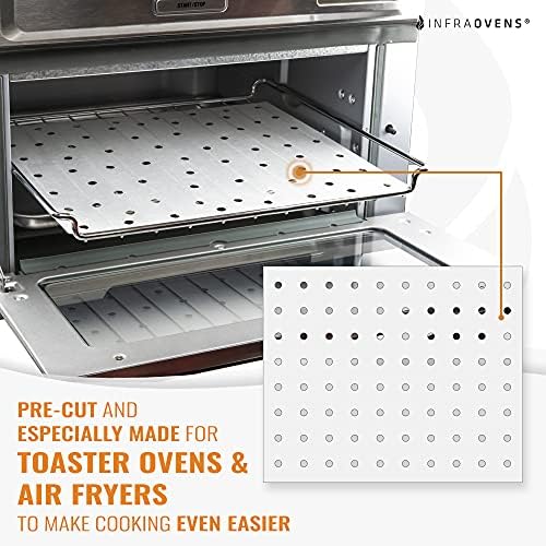 Parchment Baking Paper for Air Fryer Toaster Oven 12 x 13, Non-Stick Liners for Toaster Countertop and Large Toaster Oven, Air Fryer Accessories for Gowise, Kitchenaid, Emeril, Ninja, Kalorik + More