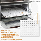 Parchment Baking Paper for Air Fryer Toaster Oven 12 x 13, Non-Stick Liners for Toaster Countertop and Large Toaster Oven, Air Fryer Accessories for Gowise, Kitchenaid, Emeril, Ninja, Kalorik + More