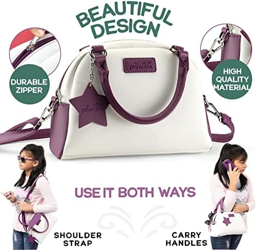 Little Girls Purse with Accessories and Pretend Makeup for Toddlers - My First Purse Set Includes Handbag, Phone, Wallet, Play Makeup and More Pretend Play Toys for Girl Age 3 +