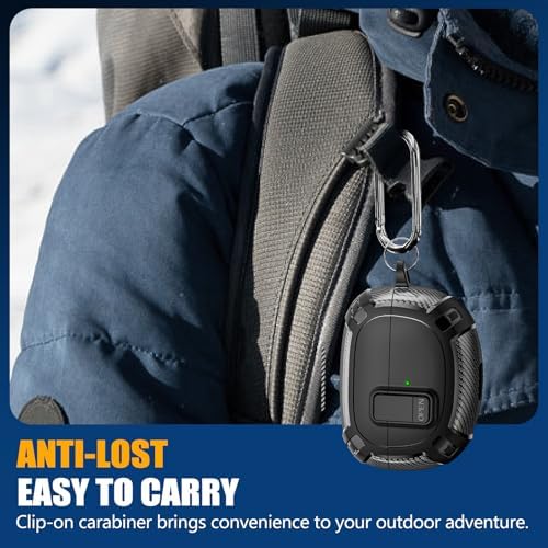 for Bose Ultra Open Earbuds Case Cover 2024 with Cleaner Kit,Military Hard Cover with Lock for Bose Open Ear Earbuds Charging Case Accessories with Keychain for Men Women-Black