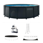INTEX 26317MZ 15ft x 48in Ultra XTR Frame Deluxe Above Ground Swimming Pool Set with 1500 GPH Sand Filter Pump, Removable Ladder, Ground Cloth, Pool Cover, SuperTough, Puncture and Rust Resistant
