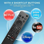 Voice Remote Replacement for Sony TV Remote, for Sony Smart TVs and Sony Bravia TVs, for All Sony 4K UHD LED LCD HD Smart TVs, Sony Remote, RMF-TX800U, Black