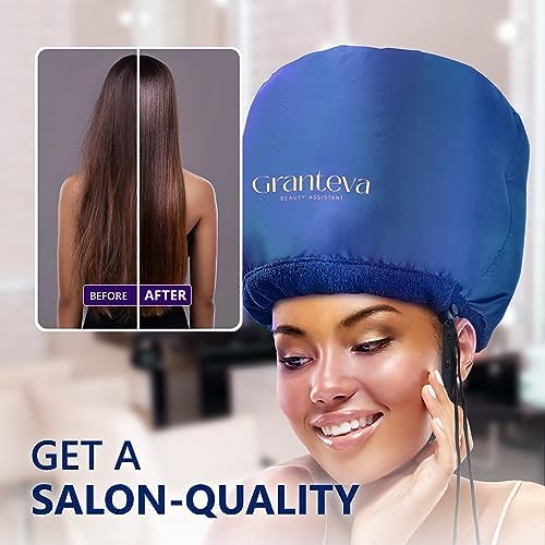 Hair Dryer Bonnet w/A Headband Integrated That Reduces Heat Around Ears & Neck - Blow Dryer Attachment for Hair Dryer, Speeds Up Drying Time