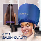Hair Dryer Bonnet w/A Headband Integrated That Reduces Heat Around Ears & Neck - Blow Dryer Attachment for Hair Dryer, Speeds Up Drying Time