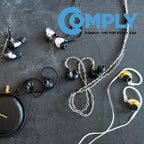 Comply 500 Core Series | Memory Foam Replacement IEM Ear Tips for KZ, Moondrop, FiiO Sennheiser & More | Superior Noise Isolation, Ultimate Comfort, Secure Fit | Round, Black (S/M/L) (3 Pairs)