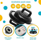 HATSBI. Multipurpose Magnetic Cable Zip Tie Mounts Neodymium Magnets Black (12 Pack). 12 Black Cable Zip Ties Included. Cable Holder for Cable Management. Holds Standard Zip Ties/Cable Ties.