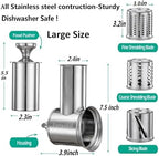 Slicer Shredder Attachment for KitchenAid Mixers, Stainless Steel Cheese Grater Salad Maker Accessories with 3 Cutting Blades,Dishwasher Safe!