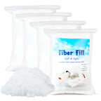 Jmuiiu 600g Polyester Fill, Premium Polyester Fiberfill, Recycled Polyester Fiber, High Resilience Stuffing Fluff Fiberfill for Pillow Filling, Christmas Dolls DIY, and Home Decors Projects