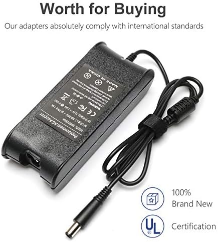 19.5V 3.34A 65W AC Adapter Laptop Charger Replacement for Dell Latitude 3190 3189 5400 5480 5490 7490 E5500 E5470 E6430 E6500 E6530 Chromebook 11 3120 3180 3189 Series