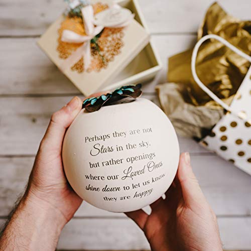 Pavilion Gift Company 19095 Stars in The Sky Candle Holder, 5-Inch, Terra Cotta , Beige