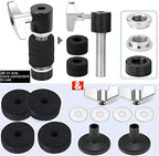 Facmogu 13PCS Cymbal Replacement Accessories, Standard Hi-Hat Clutch, Drum Cymbal Felt Pads Include Wing Nuts & Washers & Plastic Cymbal Sleeves, Replacement for Drum Set - Black