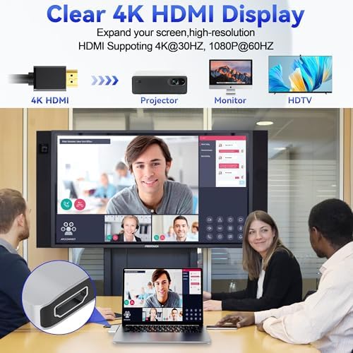 Surface Laptop 7 USB Hub Docking Station, Surface Laptop 2024 Accessories with 4K HDMI, USB-C Thunerbolt 4 (8K Display+40G Data+100W Charging), 2 USB 3.0, USB-C, SD/TF, hub for Surface Laptop 7 (2024)