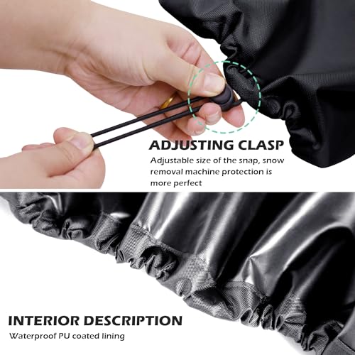Snow Blower Cover, All Weather Premium Waterproof Dustproof Snow Thrower Cover Heavy Duty Superior UV Protection Universal Fit with Storage Bag (50.39"L x 32.67"W x 40.15"H)