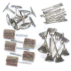 69Pcs Abrasive Wheel Buffing Polishing Wheel Wire Brushes Set for Rotary Tool Accessories,Shank 3mm Mini Brush Polishing Kit,for Power-Operated Grinders