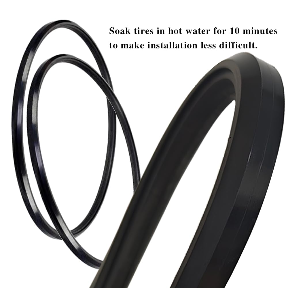 Wheelchair Rear Wheel Replacement Tire, Wheelchair Tire, 24 "X 1" Universal Flat-Free Polyurethane Tire, Suitable For Manual Wheelchair Tire Replacement (1 Pair)