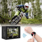 AKASO EK7000 Pro 4K30fps Action Camera with Touch Screen EIS 131ft Waterproof Underwater Camera Remote Control 5X Zoom with Helmet Accessories Kit (with 128GB MicroSD Card)