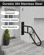 Handrails for Outdoor Steps Stair Railing Indoor, Stairs Wall Mounted Metal Handrail for The Elderly, Kids, Disabled, Pregnant Women