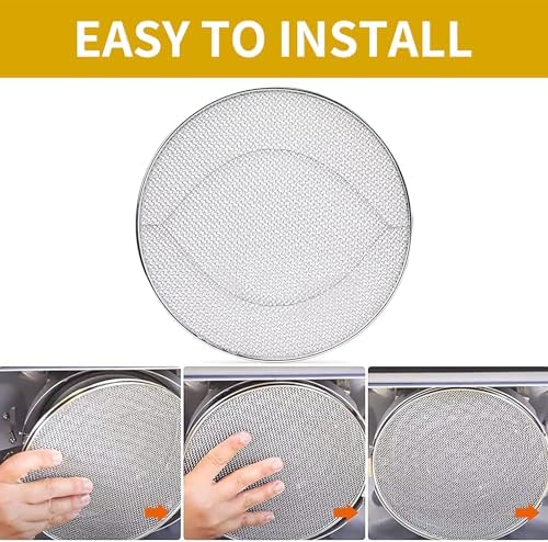 Stainless Steel Splatter Shield for Ninja Foodi FG551, Reusable 6-in-1 Air Fryer Accessories, Indoor Grill Accessories, Fine Mesh Splatter Screen, Ninja Replacement Screen Splash Guard