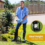 Lawn Aerator Spike Metal Manual Dethatching Soil Aerating Lawn with 15 Iron Spikes, Pre-Assembled Grass Aerator Tools for Yard, Lawn Aeration, Garden Tool, Revives Lawn Health（Black + Yellow01）