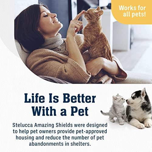 Stelucca Amazing Shields Sofa Protectors from Pets - 6-Pack of 17-Inch x 12-Inch Cat Anti Scratch Furniture Protectors w/Twist Pins - Strong, Clear, Couch Protector - Cat Deterrent Accessories