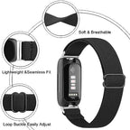 Vancle Elastic Bands for Fitbit Inspire 3 Bands Women, Breathable Adjustable Replacement Stretchy Nylon Loop Wristband Sport Straps Compatible with Fitbit Inspire 3 Fitness Tracker