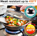 Tempered Glass Lid for Instant Pot 6 Quart, 9.1 Inch,Pressure Cooker Accessories,Replacement Parts for Instant pot,Heat Resistant Silicone Handle and Stainless Steel Rim