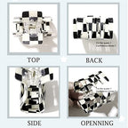 4 Pack Ahoney Checkered Y2K Claw Clips for Thin Hair - Cute 2" Aesthetic Barrettes, 90s Hair Accessories for Women and Y2K Tops