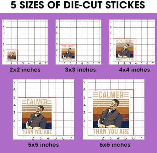 (3Pcs) Lebowski Big Walter Sobchak Calmer Than You are 3 Inch for Water Bottle, Tumbler, Laptop, Hat, Phone Case