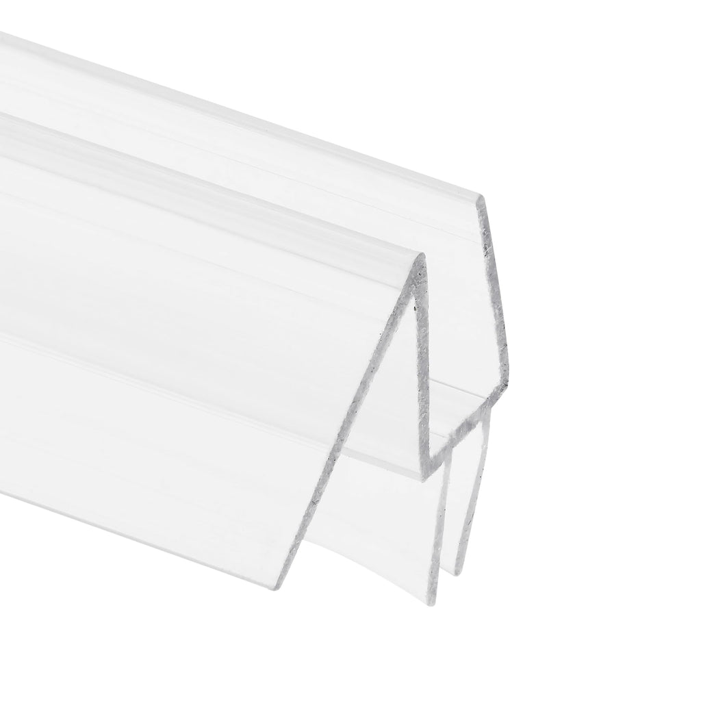 Prime-Line M 6256 Frameless Shower Door Bottom Seal for 1/4 in. Thick Glass Doors, Dual Flap and 45 Degree Drip Guard, 36 in., Clear Vinyl (Single Pack)