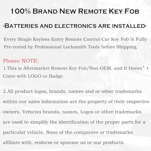 Keyless Entry Remote Control Key Fob Replacement Fits for Nissan Xterra Titan Armada Frontier 2002-2019 Quest Sentra Murano Pathfinder Versa Infiniti FX35 FX45 QX4 KBRASTU15 CWTWB1U733