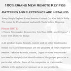 Key Fob Replacement Fits for Chevy Cruze Equinox Camaro Impala Malibu Sonic Buick Regal Verano Encore Lacrosse GMC Terrain 2010-2021 OHT01060512 Keyless Entry Remote Control 13504199