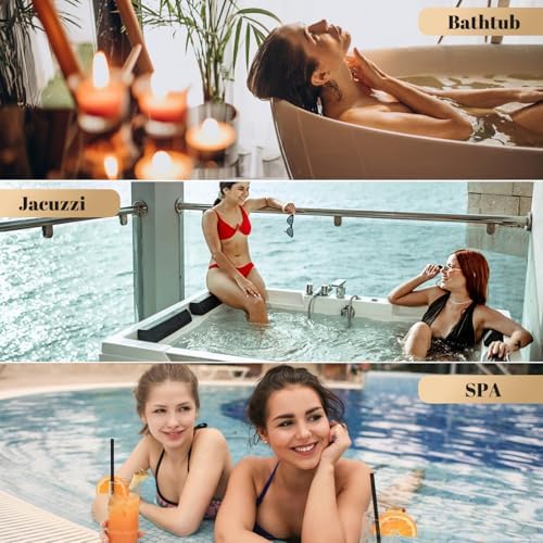 Extra Thick Full Body Bath Pillows for Bathtub- Luxury Bath Cushion for Head, Neck and Back Support, Soft Bath Pillow for Tub, Comfort Relaxation Spa Gifts Bathtub Accessories for Women