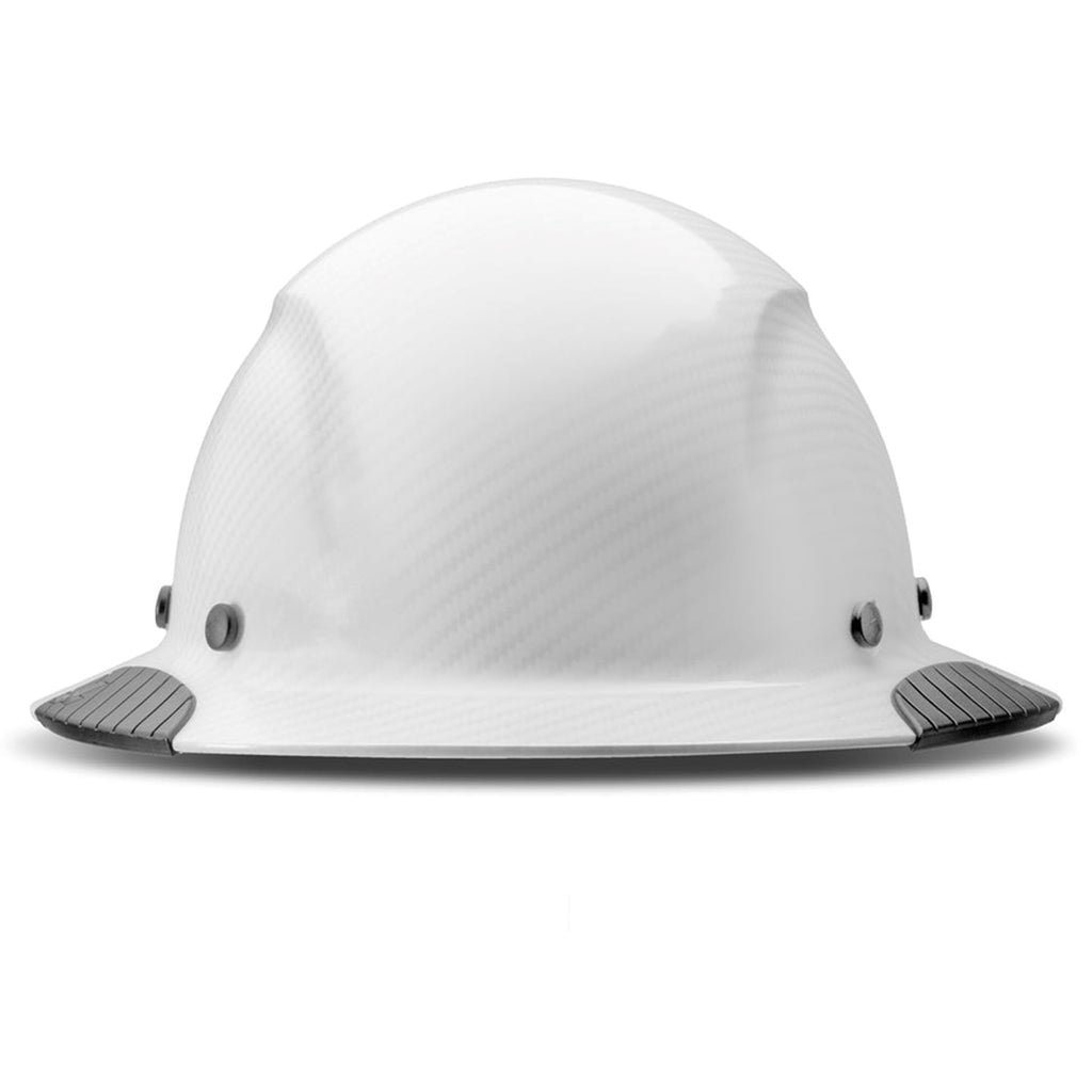 LIFT SAFETY Dax Fiber Resin Full Brim Safety Helmet | 6 Point Suspension for Comfort & Impact Protection | White Carbon Gloss Pattern