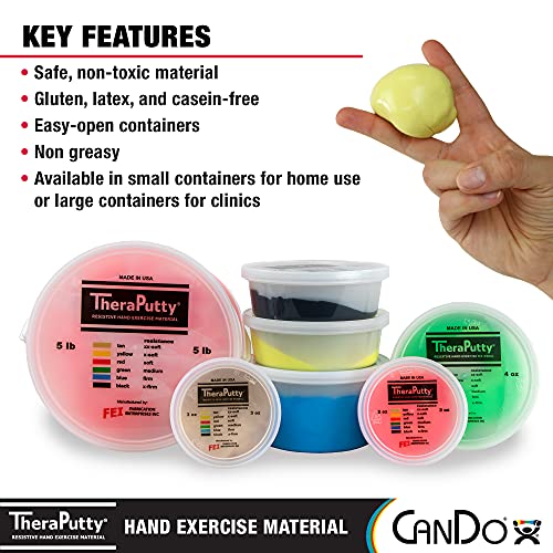 CanDo 10-0923 TheraPutty Standard Hand Exercise Putty, X-Soft, 5lbs