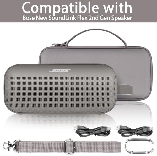 co2CREA Hard Travel Case Replacement for Bose New SoundLink Flex 2nd Gen/Bose SoundLink Flex Bluetooth Portable Speaker (Sandstone Case)