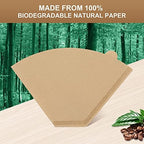 Disposable Coffee Paper Filters for Ninja Dual Brew Coffee Maker,200 Pcs #4 Cone Replacement Filter Compatible with Ninja DualBrew Pro CFP301 CFP201 Coffee Maker