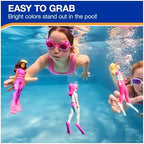 SwimWays Barbie Dive Characters 3-Pack, Swimming Pool Accessories & Kids Pool Toys, Pool Party Supplies & Water Toys for Kids Aged 5 & Up