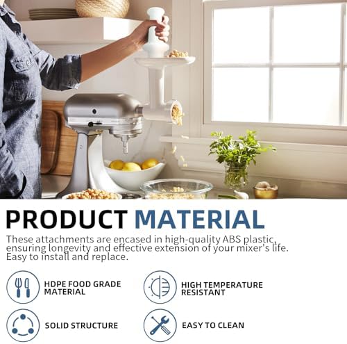 Universal Meat Grinder Pusher Stomper for Kitchenaid Lem Meat Food Grinder Parts, Meat Grinder Attachments Replacement for Lem Meat Grinder Pusher Tool, 9.8 Inch HDPE Food Grade Material, 1 Pcs