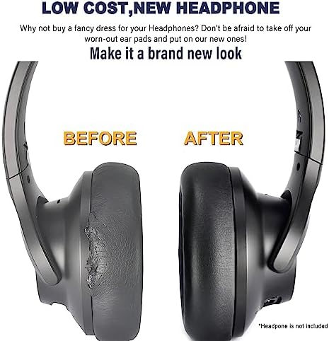 Life Q10 Ear Pads Replacement Ear Cushion Foam Soft Earpads Compatible with Anker Soundcore Life Q10 / Q10 BT/Life 2 NEO Bluetooth Headphones Ear Cushion (Black/Red)