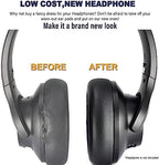 Life Q10 Ear Pads Replacement Ear Cushion Foam Soft Earpads Compatible with Anker Soundcore Life Q10 / Q10 BT/Life 2 NEO Bluetooth Headphones Ear Cushion (Black/Red)