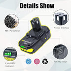 FSKE 2Pack 4.0Ah Lithium Battery Replacement for Ryobi 18V Battery ONE+ P108 P102 P103 P104 P105 P107 P108 P109 P190 P191 P122
