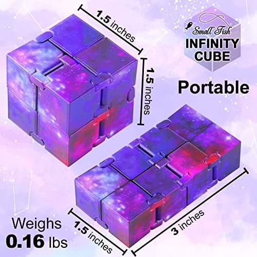Infinity Cube Sensory Fidget Toy, Sensory Tool EDC Fidgeting Game for Kids and Adults, Cool Mini Gadget Best for Stress and Anxiety Relief, Unique Idea That is Light on The Fingers and Hands