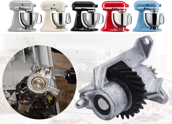 WP240309-2 240309-2 Mixer Worm Gear and Bracket Replacement Compatible with Whirlpool KitchenAid Replaces 949544 AP6007401 PS11740516 EAP11740516