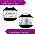 Aozita 3 Quart Stackable Steamer Insert Pans - Accessories for Instant Pot Mini 3 qt - Pot in Pot, Baking, Casseroles, Lasagna Pans, Food Steamer for Pressure Cooker, Upgrade Interchangeable Lids