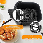 Air fryer Replacement Parts for Instant Pot Vortex Plus 6 in 1 4 Quart Air Fryer Oven, 7.5''×7.5'' Square Food Grade Air Fryer Grill Pan Grill Plate Crisper Plate Accessories Tray Rack