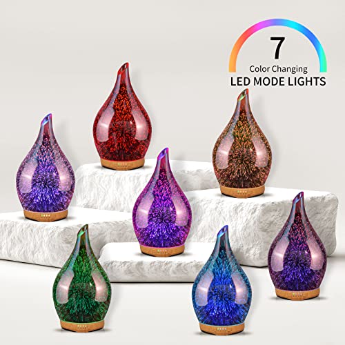 Porseme 280ML Essential Oil Diffuser, Aroma Ultrasonic Humidifier with Remote Control, BPA Free, Auto Shut-Off, Timer Setting
