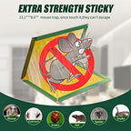 14 Pcs Mouse Traps Mouse Glue Traps with Enhanced Stickiness Sticky Traps for Mice, Rats Sticky Pads Mouse Glue Boards Pest Control Traps for House Indoor Outdoor Easy to Set (14 Pcs, 13'' x 8.6'')